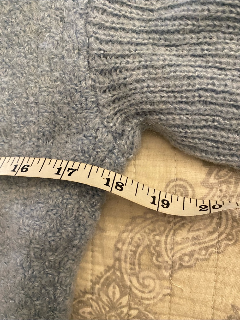 Self-Portrait Pale Blue Cable-Knit Cardigan with Lace Collar - Picture 7 of 7